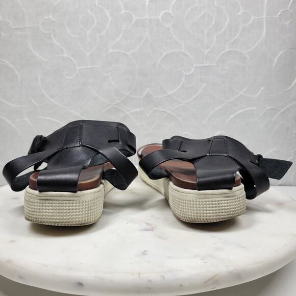 Mia Kyleigh Sandals Womens 7.5 Brown Leopard Suede Leather Platform Ankle Strap - Picture 8 of 13